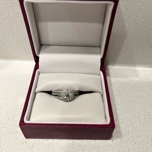 Natural Diamond Engagement Ring 18k White Gold 1.14 ctw Size 6-6.5